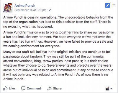 Anime Punch Disbands After Con Chair Michael Beuerlein Pleads Guilty to  Sexual Battery - Nerd & Tie Podcast Network