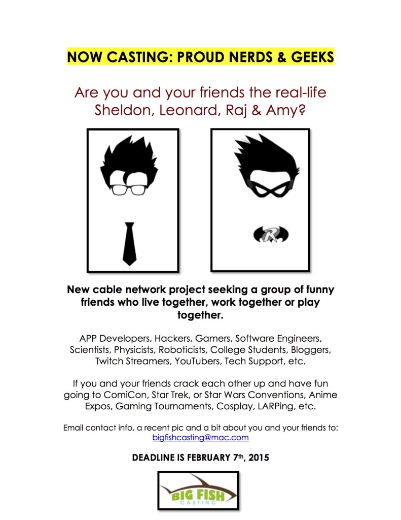 NOW CASTING_Geeks&Nerds